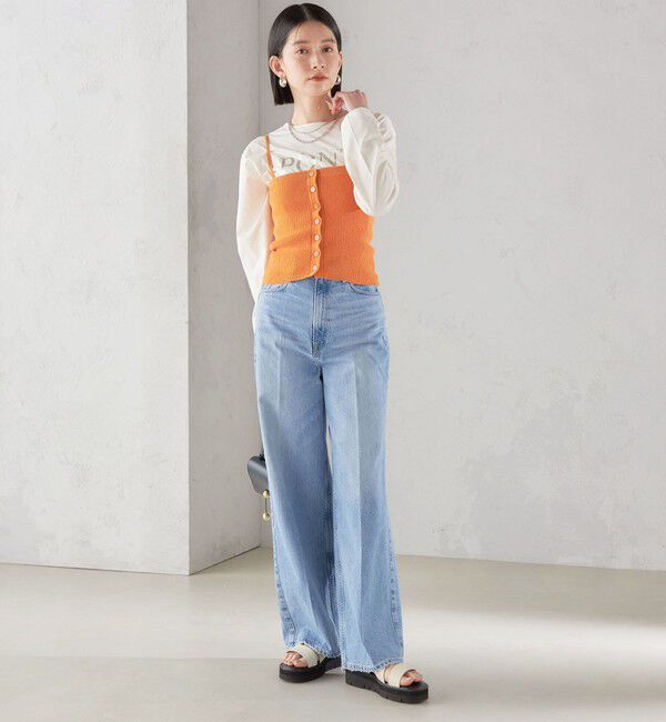 SHIPS for women「〈手洗い可能〉4WAY ブークレ ボタン ニット ビスチェ」|ベスト・ジレ|