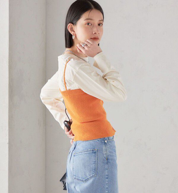 SHIPS for women「〈手洗い可能〉4WAY ブークレ ボタン ニット ビスチェ」|ベスト・ジレ|