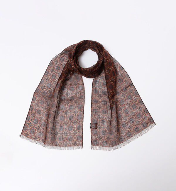 SHIPS「CANEPA: バティック プリント ストール」|ストール|エンジ