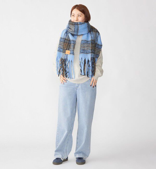 SHIPS「【WEB限定】SHIPS: ブークレ ボリューム マフラー (チェック)」|マフラー|