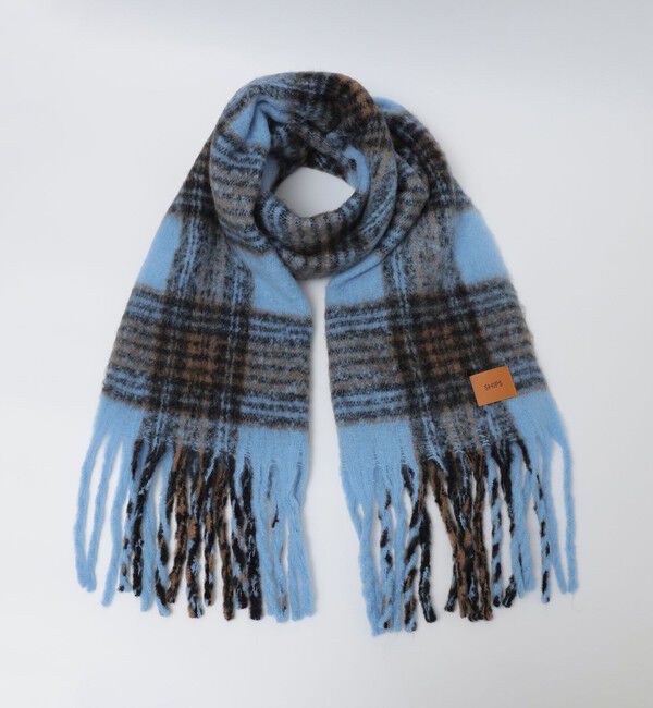 SHIPS「【WEB限定】SHIPS: ブークレ ボリューム マフラー (チェック)」|マフラー|