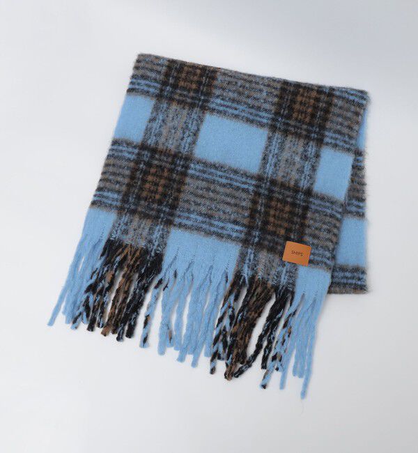 SHIPS「【WEB限定】SHIPS: ブークレ ボリューム マフラー (チェック)」|マフラー|