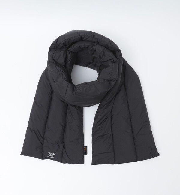 SHIPS「【SHIPS別注】TAION: 〈手洗い可能〉ボリューム ダウン マフラー」|ストール|ブラック