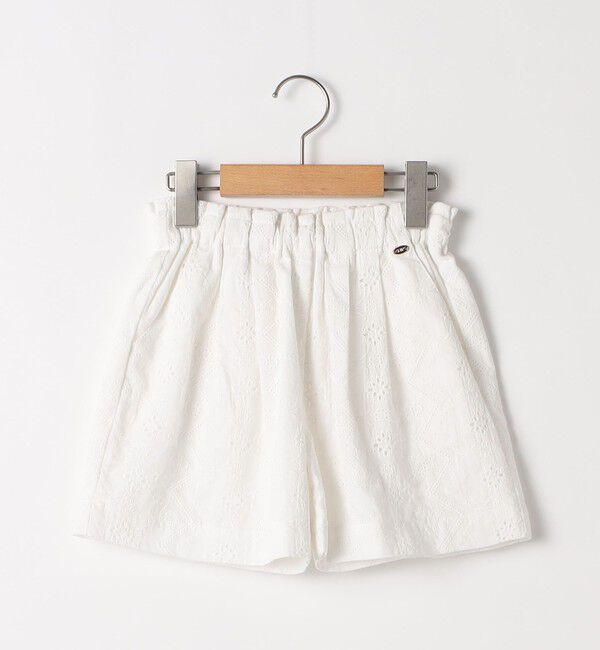 SHIPS KIDS「SHIPS KIDS:100～130cm / レース エンブロイダリー ショート パンツ」|その他|ホワイト