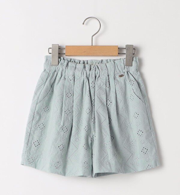 SHIPS KIDS「SHIPS KIDS:100～130cm / レース エンブロイダリー ショート パンツ」|その他|ライトブルー