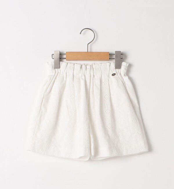 SHIPS KIDS「SHIPS KIDS:80～90cm / レース エンブロイダリー ショート パンツ」|その他|ホワイト