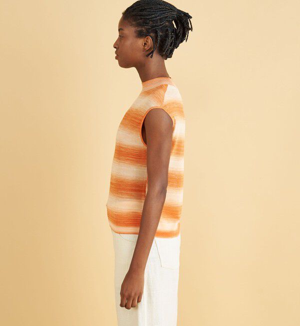 DES PRES「プリンテッドレーヨン ビルドネックプルオーバー」|ニット・セーター|