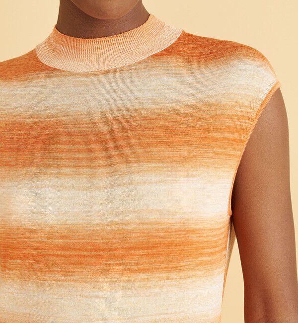 DES PRES「プリンテッドレーヨン ビルドネックプルオーバー」|ニット・セーター|