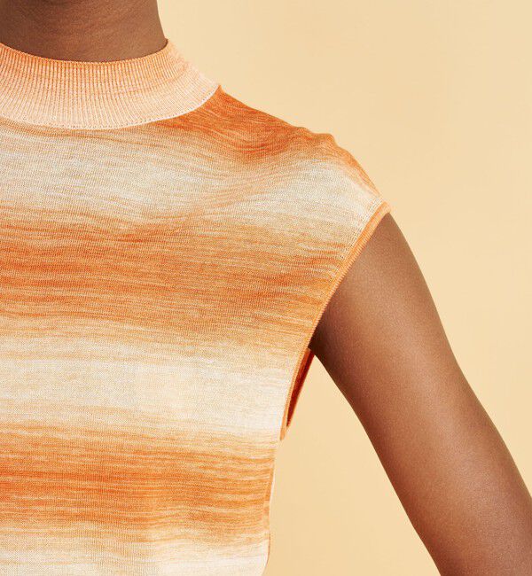 DES PRES「プリンテッドレーヨン ビルドネックプルオーバー」|ニット・セーター|