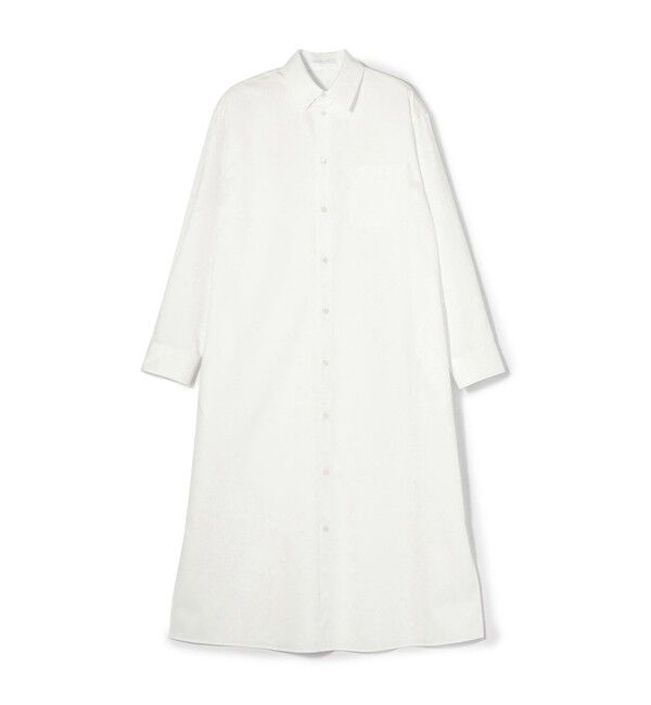 GALERIE VIE「ハイカウントサテン ロングシャツワンピース」|ワンピース|11 ホワイト