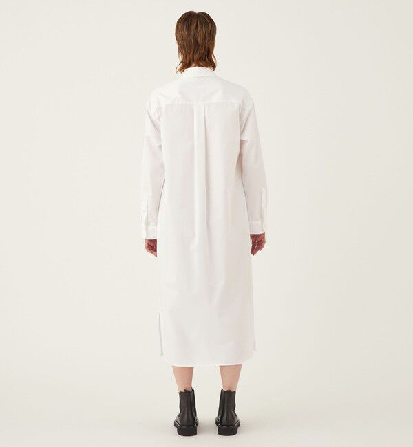 GALERIE VIE「ハイカウントサテン ロングシャツワンピース」|ワンピース|