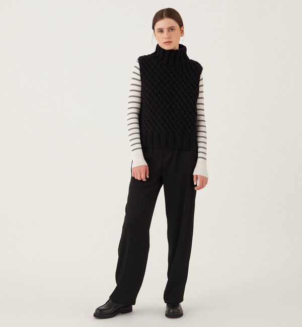 GALERIE VIE「アルルスウールハンドニット ハイネックベスト」|ニット・セーター|