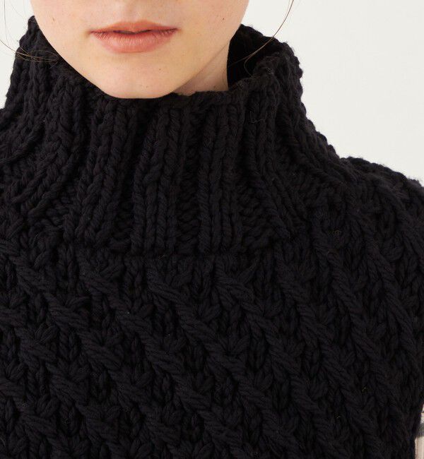 GALERIE VIE「アルルスウールハンドニット ハイネックベスト」|ニット・セーター|