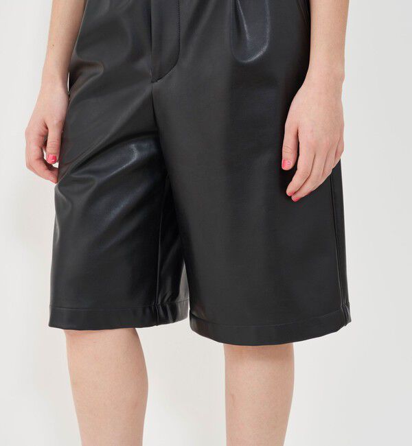 GALERIE VIE「レザーライククロスストレッチイージーハーフパンツ」|その他|