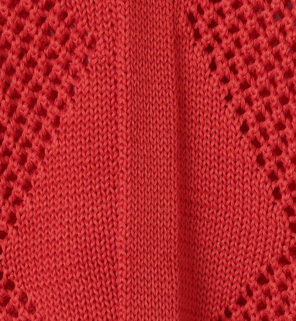 MACPHEE「アーガイルメッシュ Vネックカーディガン」|カーディガン|