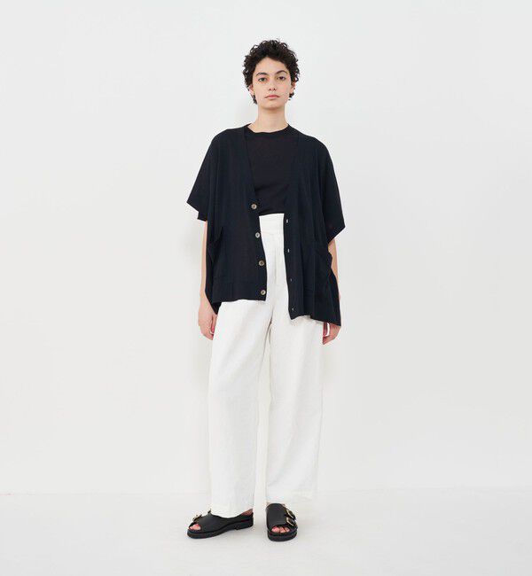 GALERIE VIE「クレープコットン Vネックカーディガン」|カーディガン|