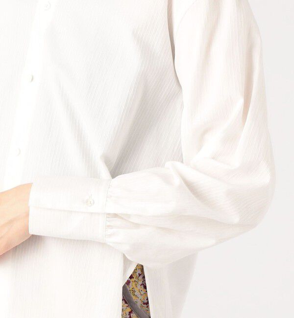 MACPHEE「コットンドビーストライプ オープンカラーシャツ」|シャツ・ブラウス|