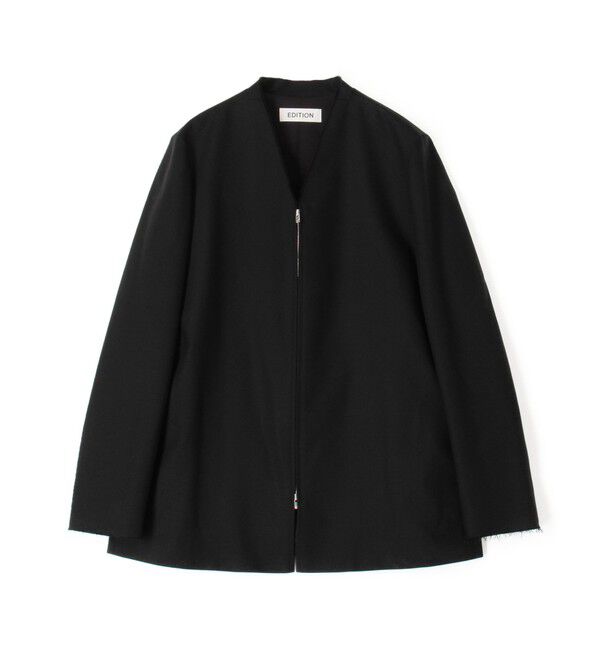 Edition「ドライツイル ZIPジャケット」|ノーカラージャケット|19 ブラック