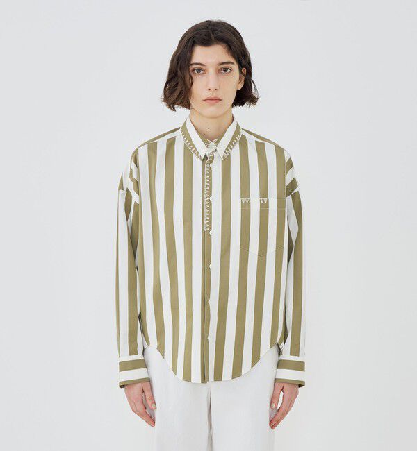 GALERIE VIE「パラソルストライプ シェルシルエットシャツ」|シャツ・ブラウス|