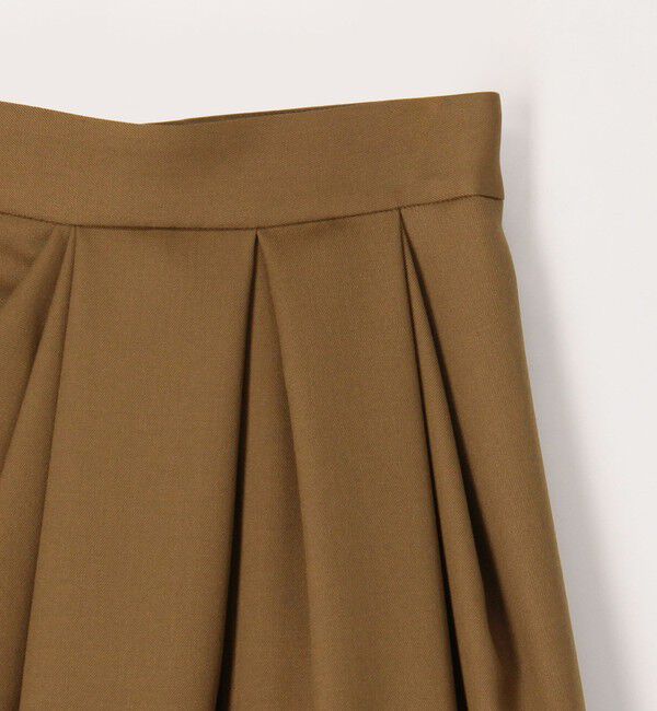 CABaN「ウールツイル ドレープミディスカート」|スカート|