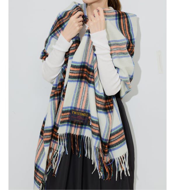 SLOBE IENA「《追加》TWEED MILL/ツイードミル ストール」|ストール|ナチュラル A