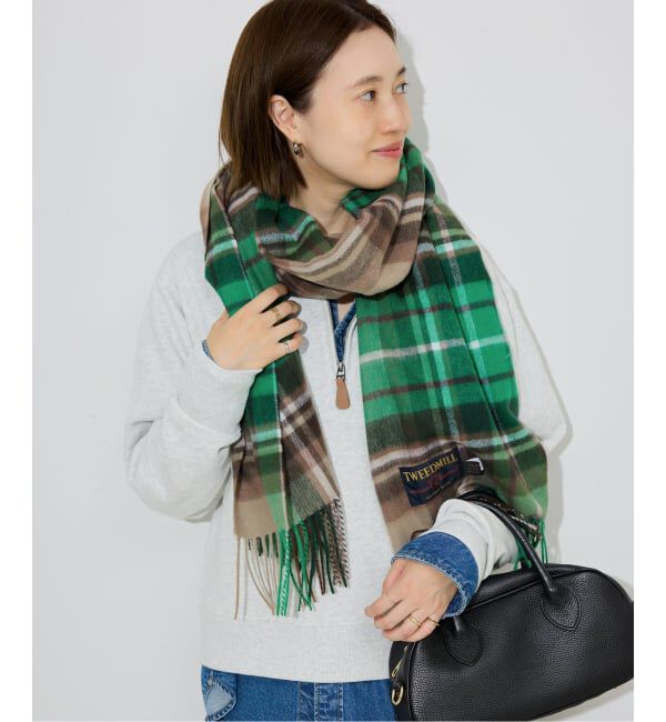 SLOBE IENA「《追加》TWEED MILL/ツイードミル ストール」|ストール|グリーン