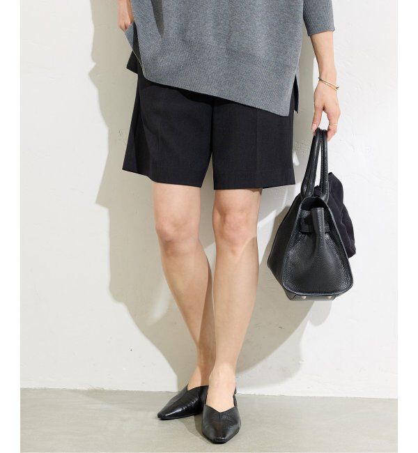 JOURNAL STANDARD「ウールライクストレッチショートパンツ」|その他|ブラック