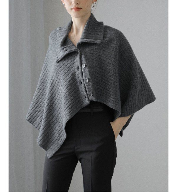  「many way ウールケープストール」|ストール|グレー
