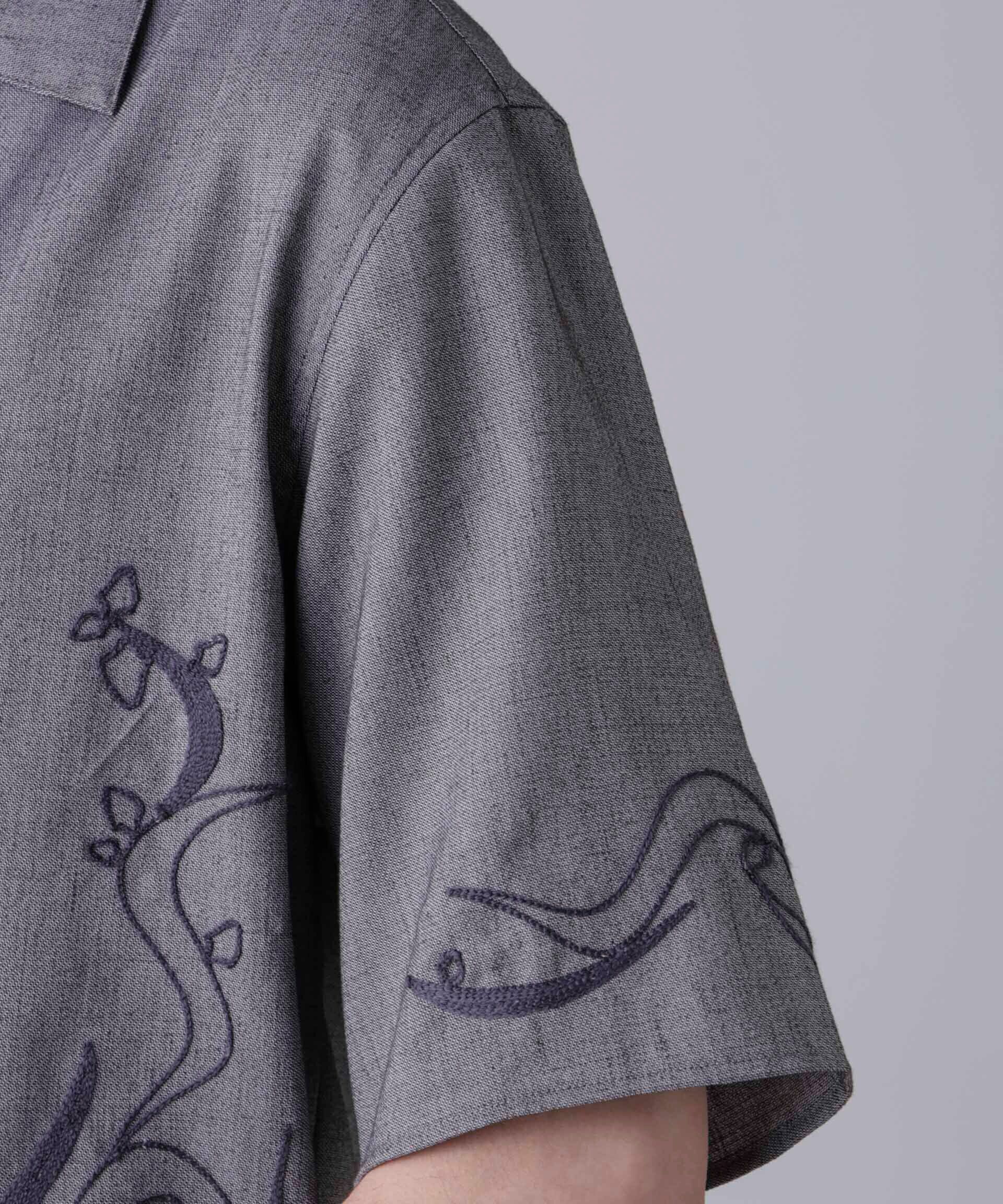 nano･universe「チェーン刺繍オープンカラーシャツ」|シャツ・ブラウス|