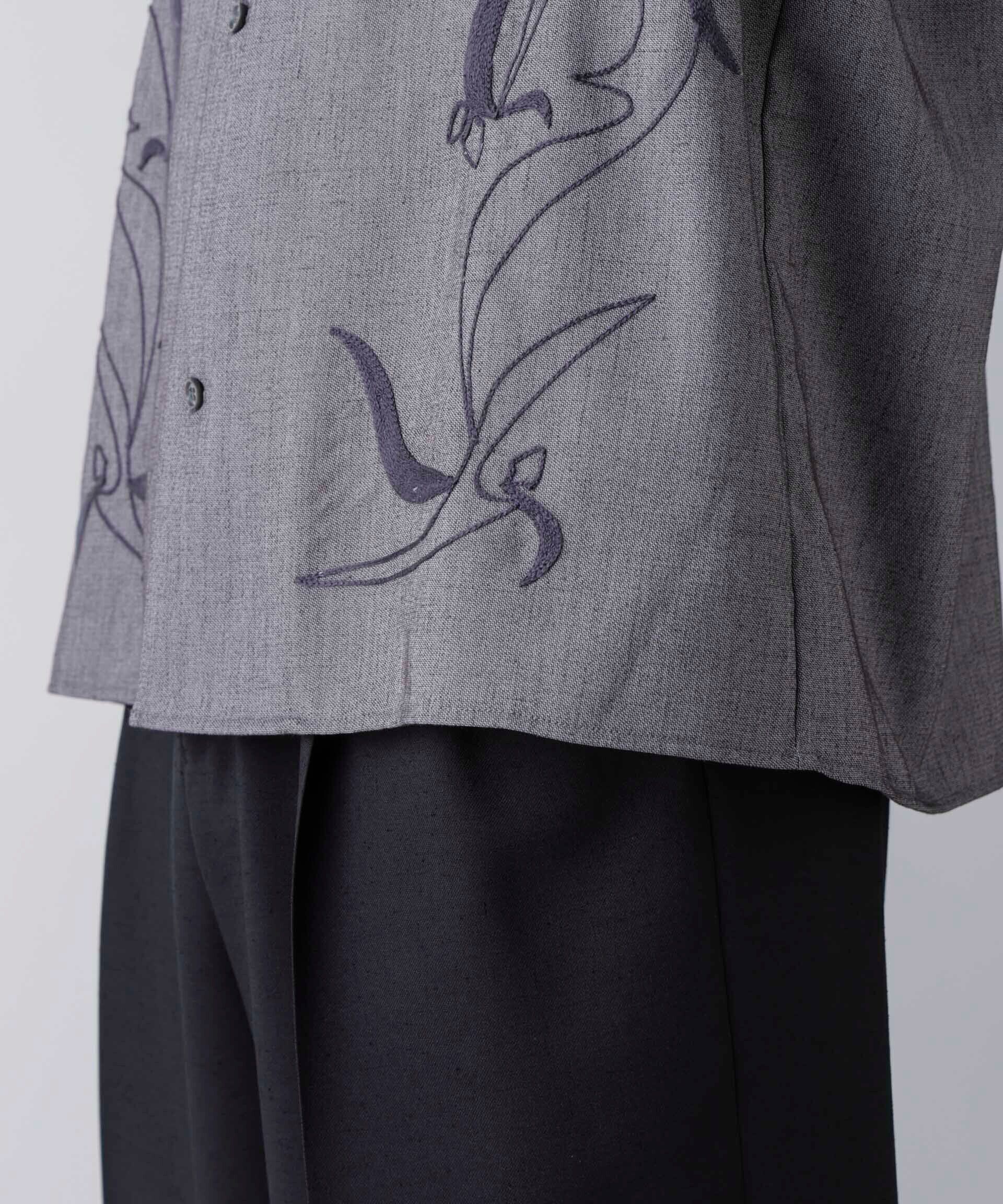 nano･universe「チェーン刺繍オープンカラーシャツ」|シャツ・ブラウス|