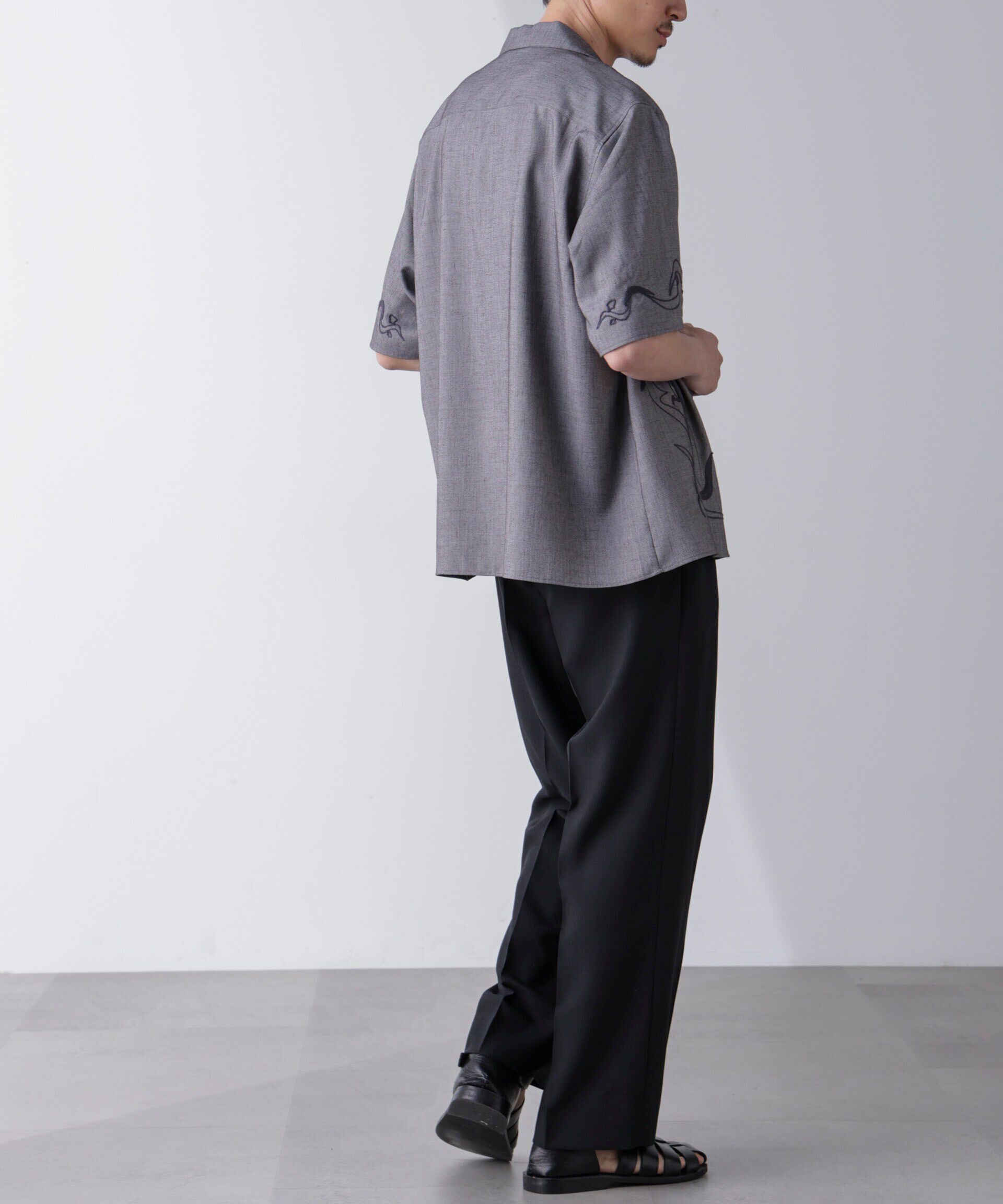 nano･universe「チェーン刺繍オープンカラーシャツ」|シャツ・ブラウス|