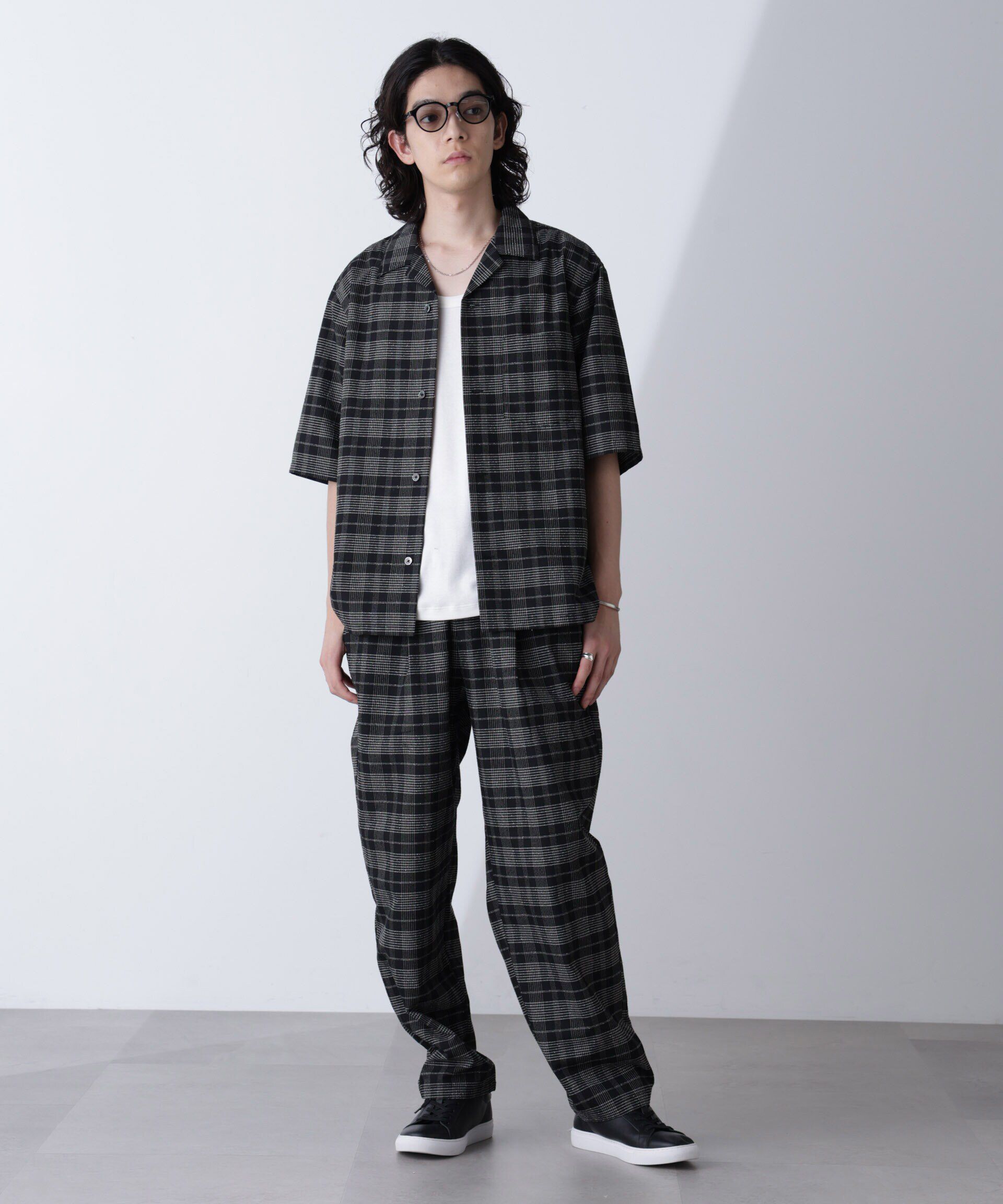 nano･universe「ブークレチェックオープンカラーシャツ」|シャツ・ブラウス|