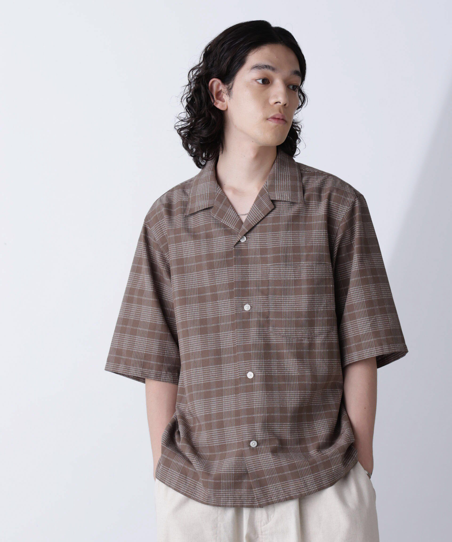 nano･universe「ブークレチェックオープンカラーシャツ」|シャツ・ブラウス|