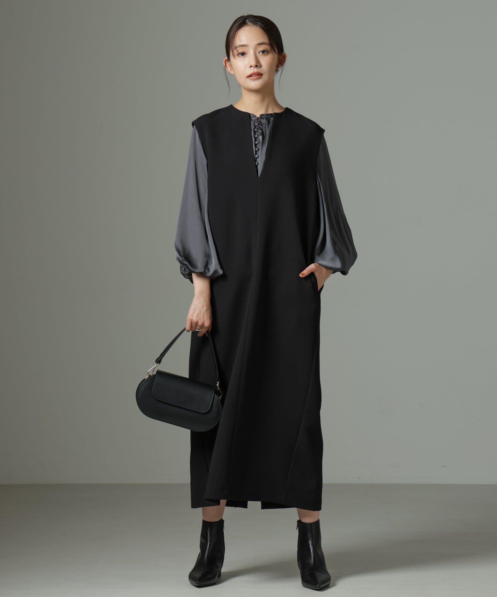 nano･universe「前後2wayサテンボリュームスリーブブラウス」|シャツ・ブラウス|