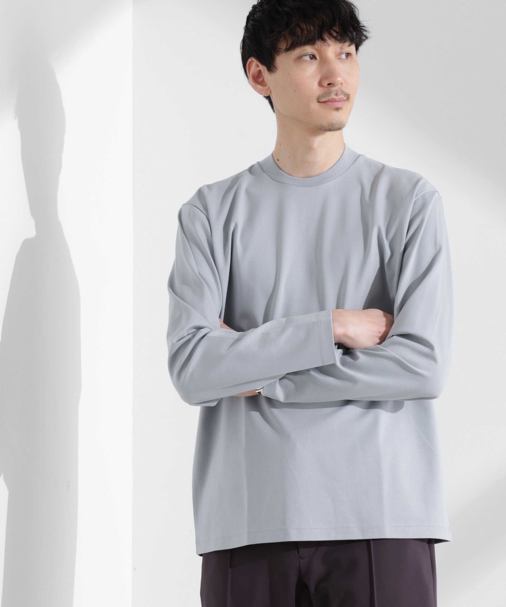  「ジャケT(R) プレミアム クルーネック 長袖」|Tシャツ・カットソー|グレー