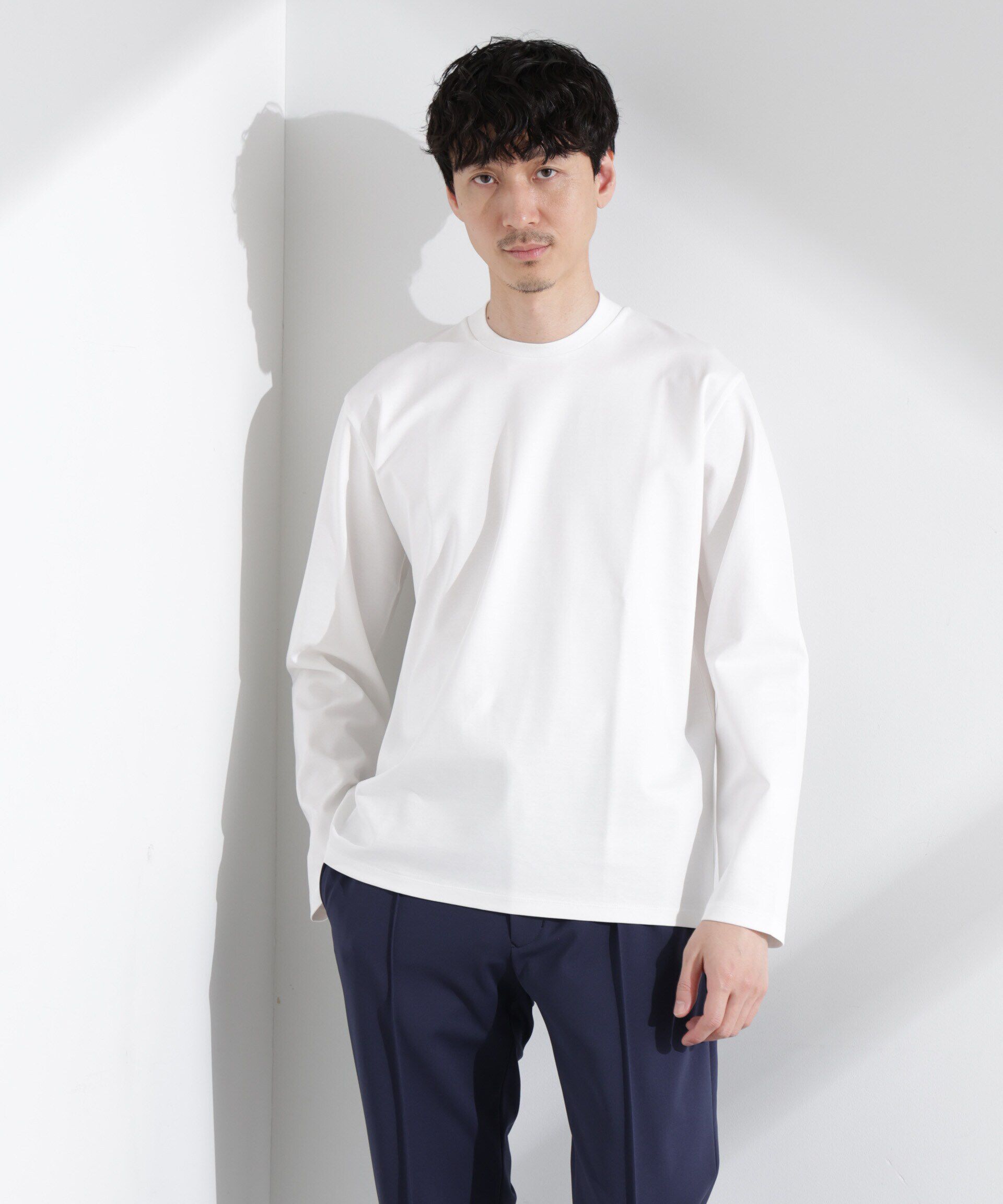  「ジャケT(R) プレミアム クルーネック 長袖」|Tシャツ・カットソー|ホワイト