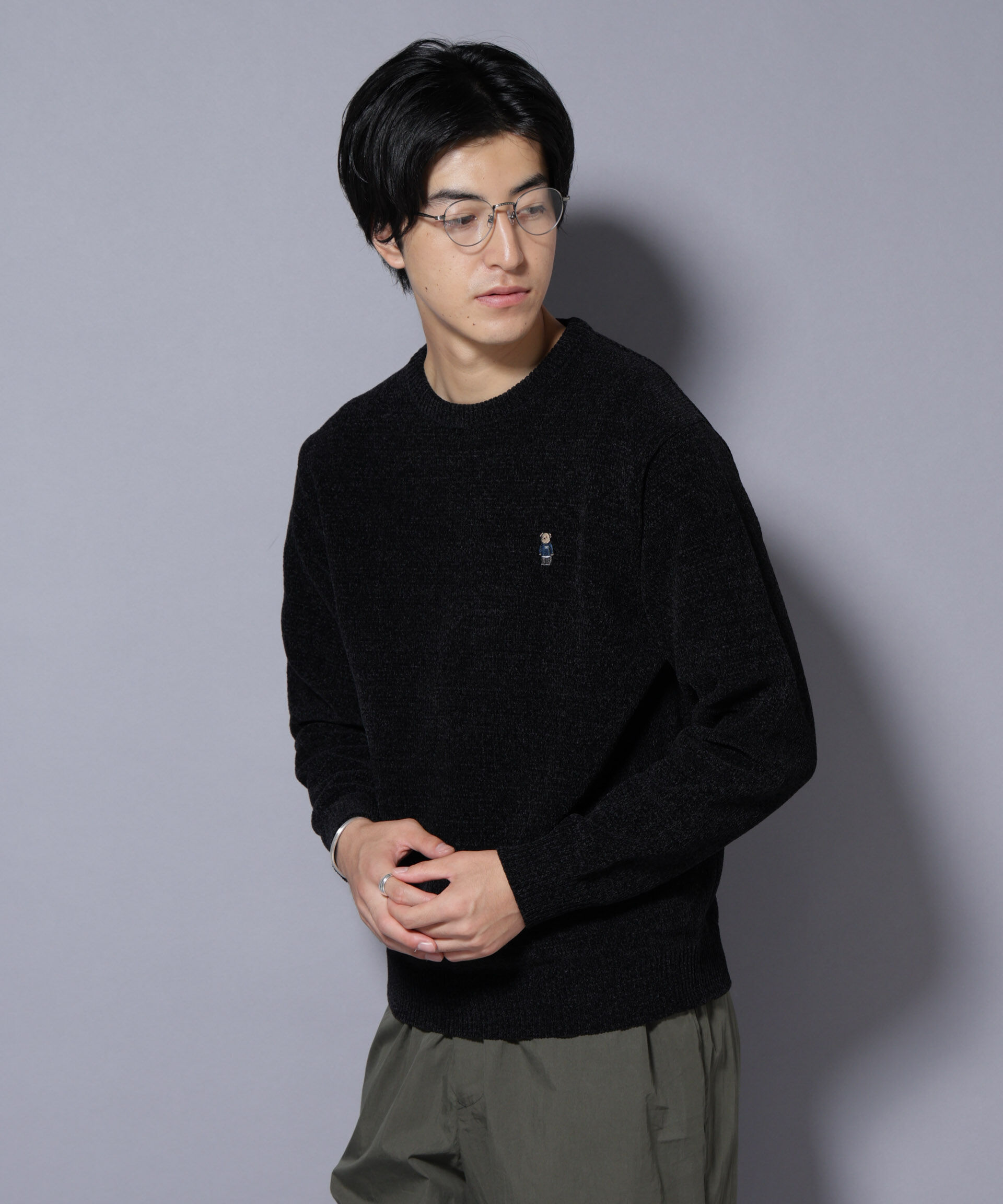 nano･universe「ナノベアモールニットクルーネック 1」|ニット・セーター|