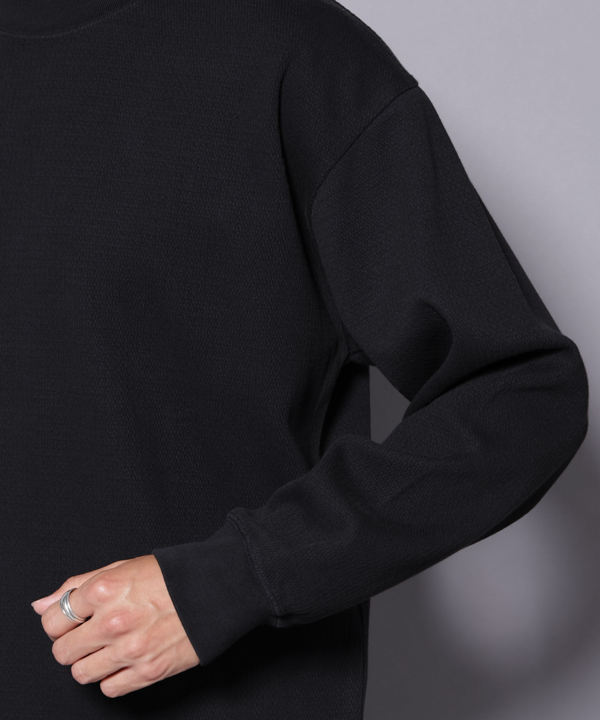 nano･universe「コットンガーメントダイサーマルクルーネックプルオーバー」|Tシャツ・カットソー|