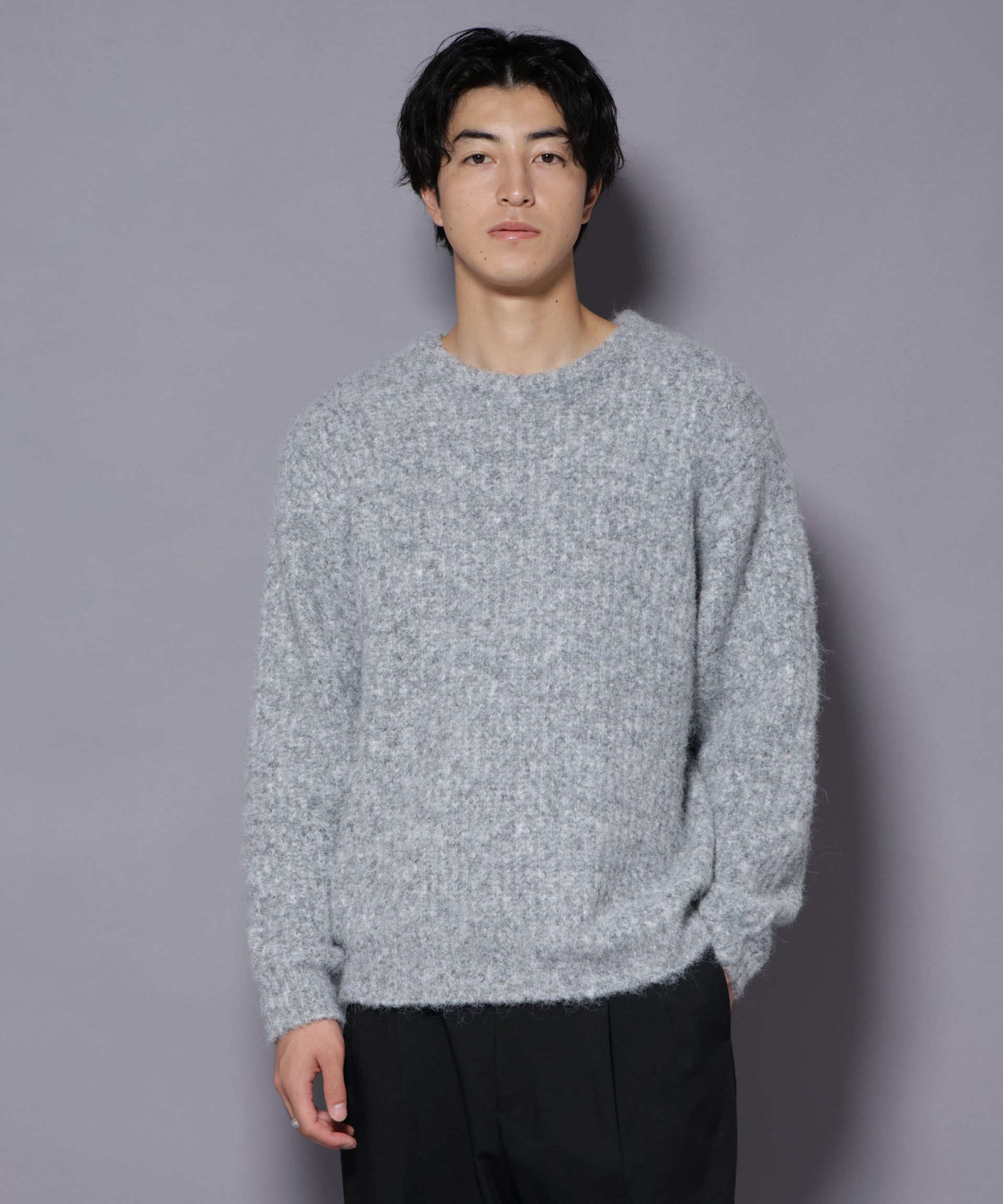 nano･universe「ウールミックスローゲージニット」|ニット・セーター|