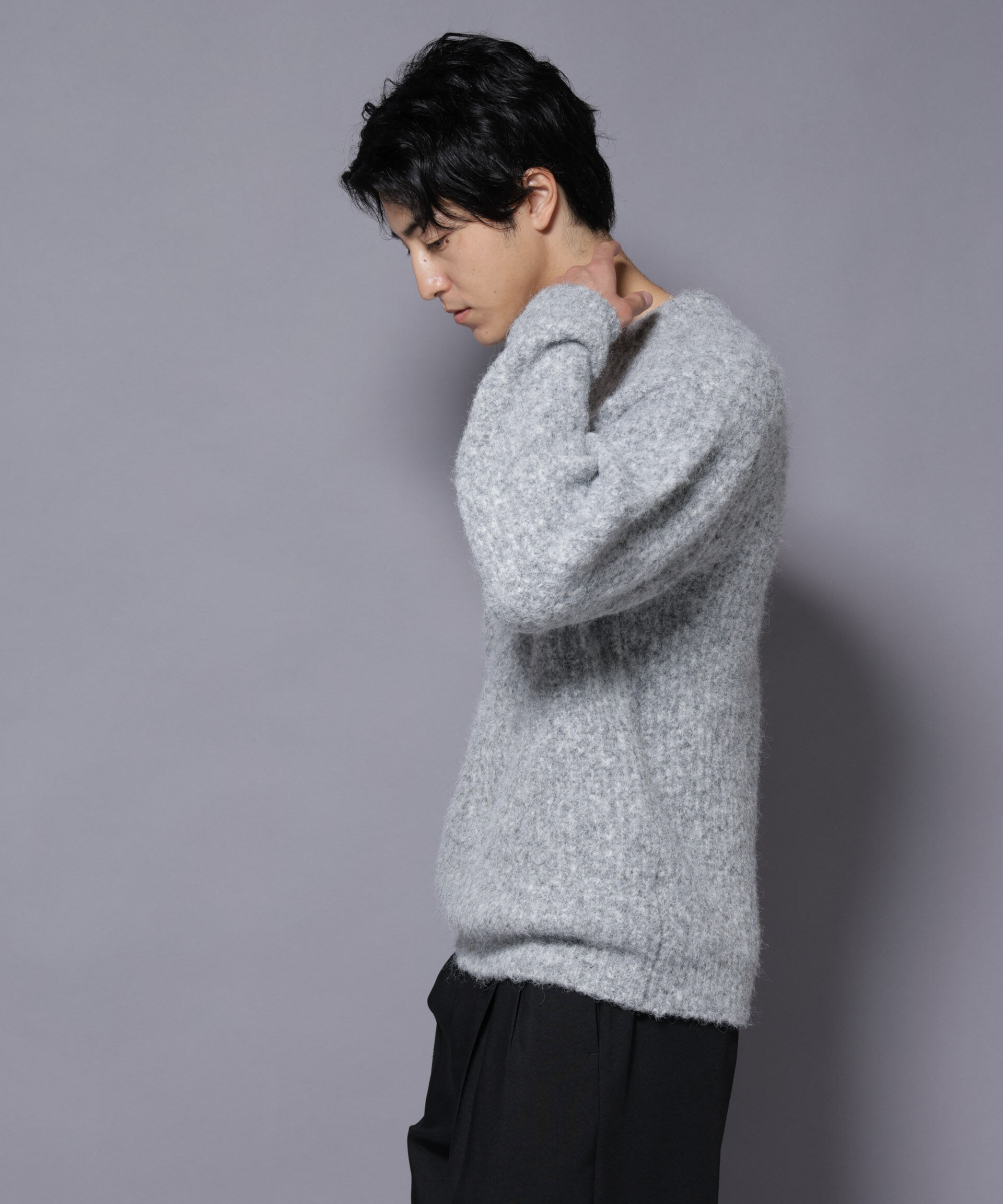 nano･universe「ウールミックスローゲージニット」|ニット・セーター|