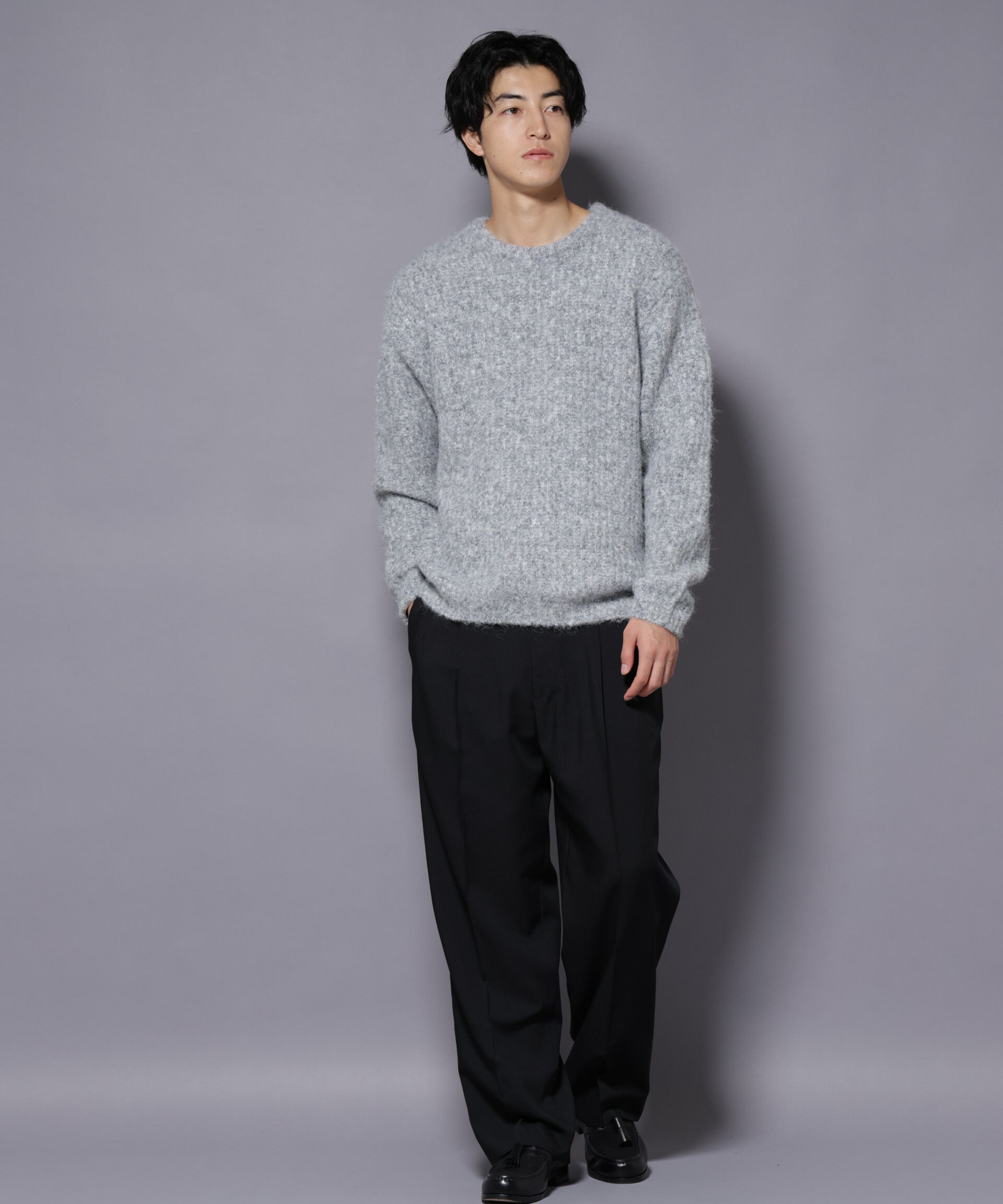 nano･universe「ウールミックスローゲージニット」|ニット・セーター|