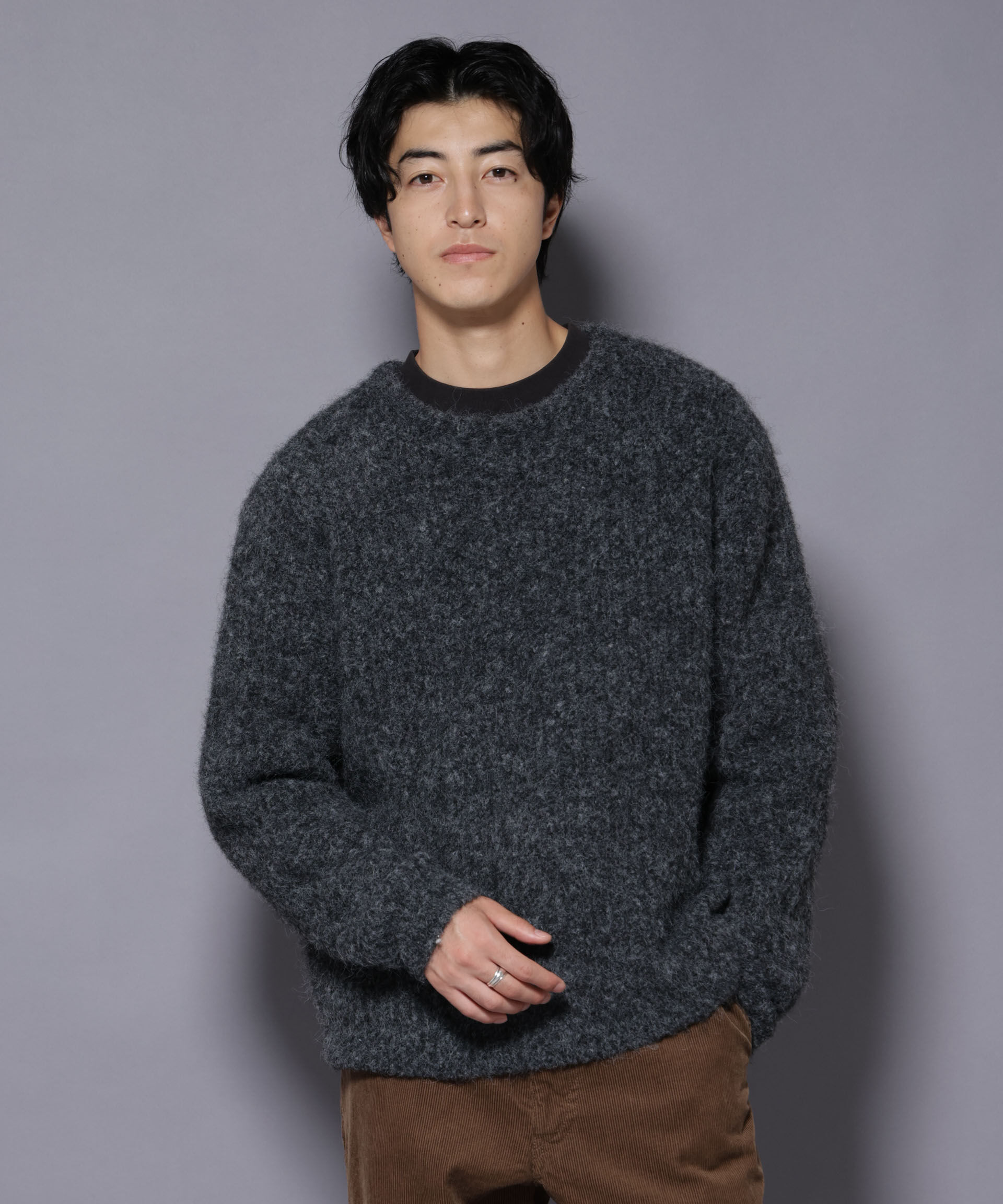 nano･universe「ウールミックスローゲージニット」|ニット・セーター|