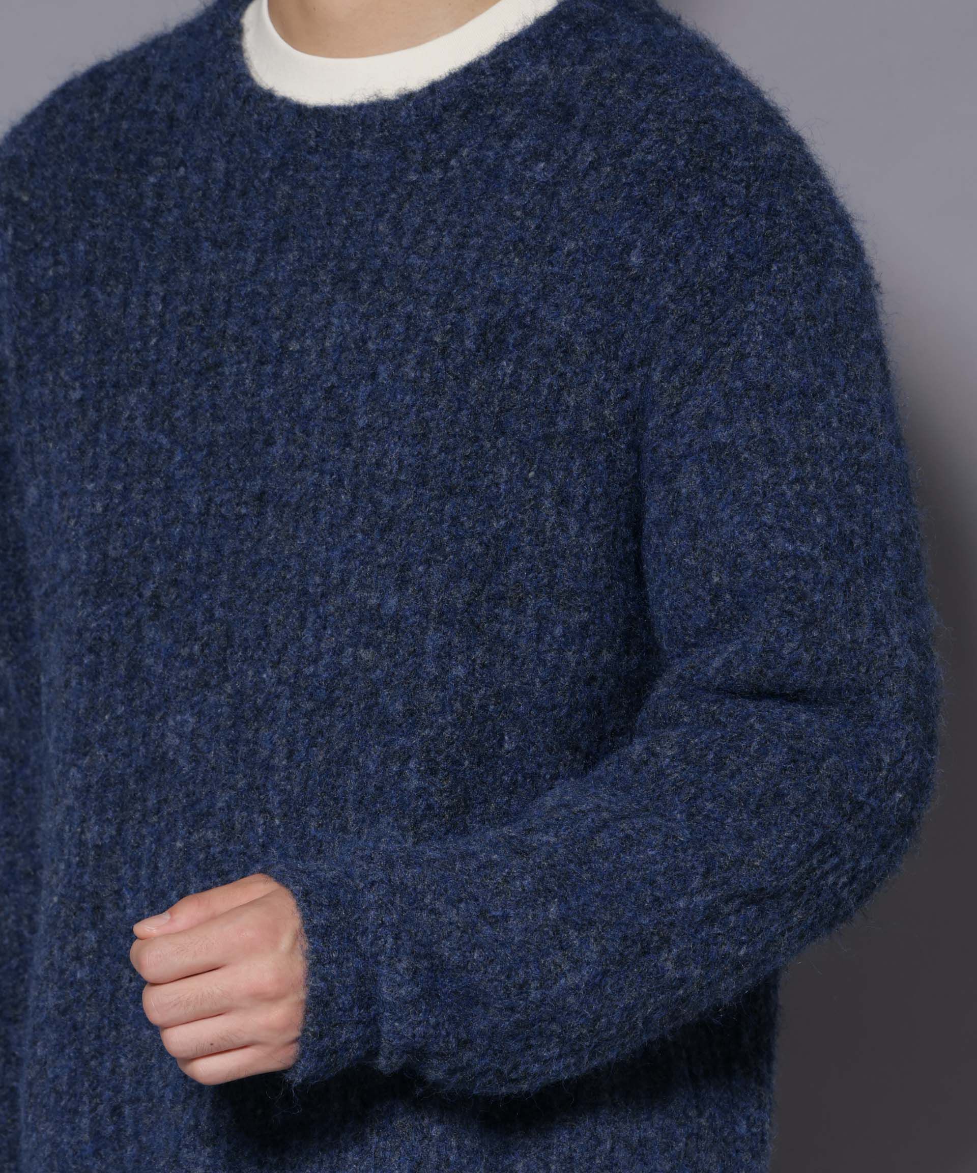 nano･universe「ウールミックスローゲージニット」|ニット・セーター|