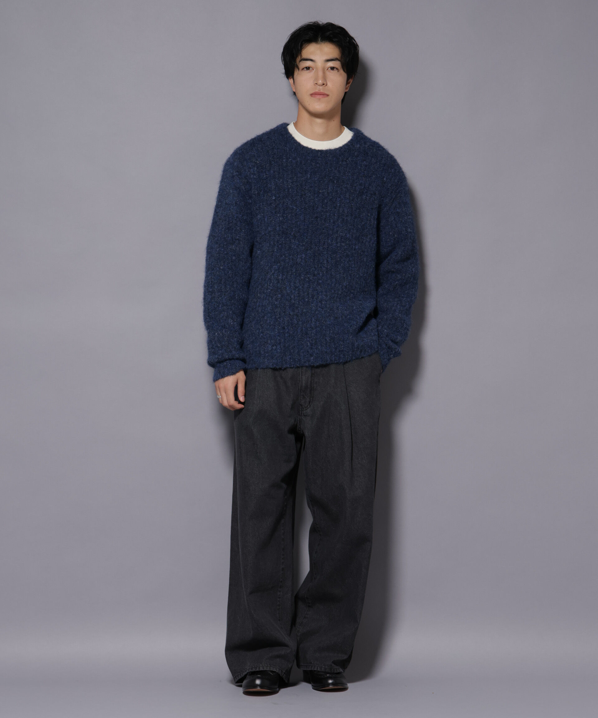 nano･universe「ウールミックスローゲージニット」|ニット・セーター|