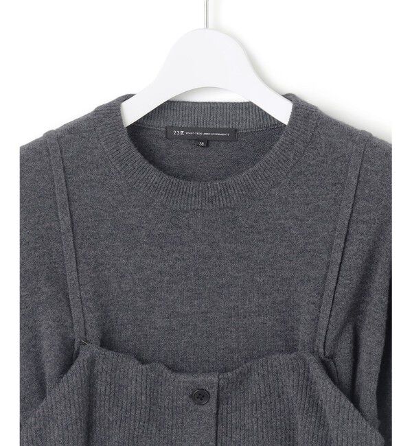 23区「【洗える】レイヤードビスチェ ニット」|ニット・セーター|