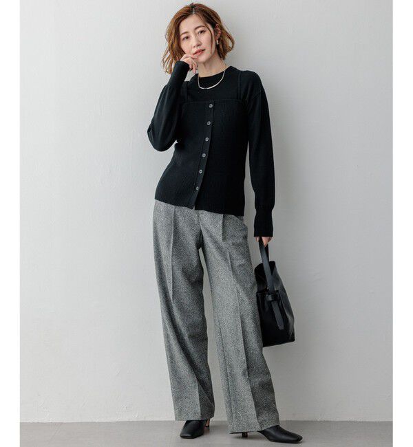 23区「【洗える】レイヤードビスチェ ニット」|ニット・セーター|