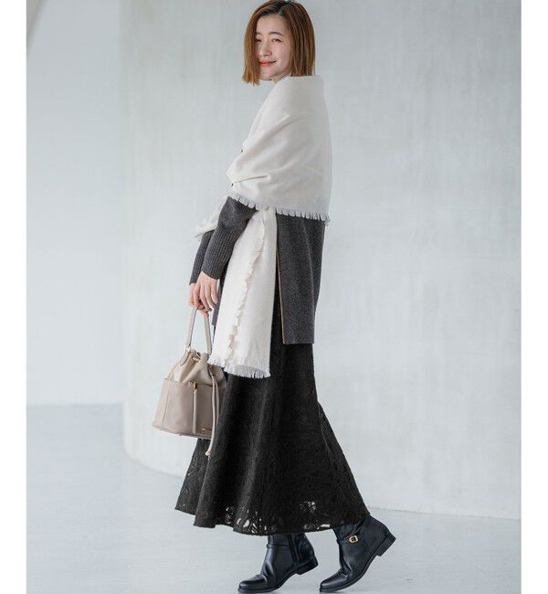 23区「【LEE掲載】ピュアカシミヤ フリンジ ストール」|ストール|