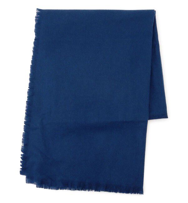 23区「【LEE掲載】ピュアカシミヤ フリンジ ストール」|ストール|ブルー系