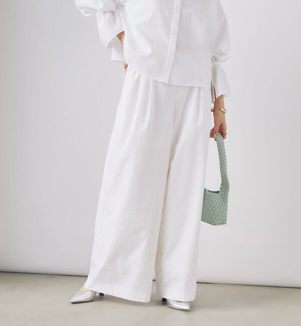 NOLLEY'S「ウォッシャブルエクセルテックタンブラー2タックワイドパンツ」|その他|