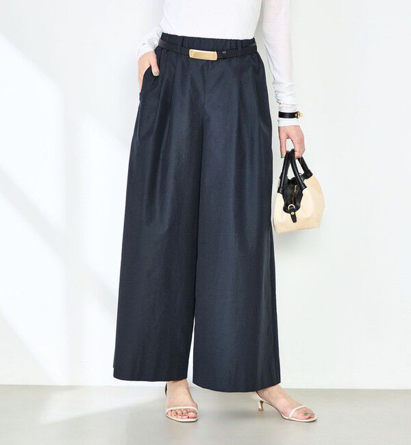 NOLLEY'S「ウォッシャブルエクセルテックタンブラー2タックワイドパンツ」|その他|